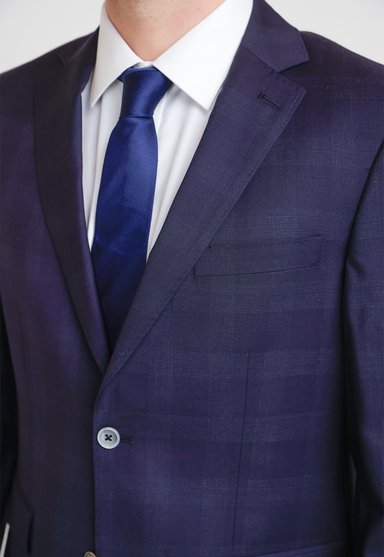 TRAJE HOMBRE FORMAL LANA S160'S EMERALD AZUL MARINO - 3