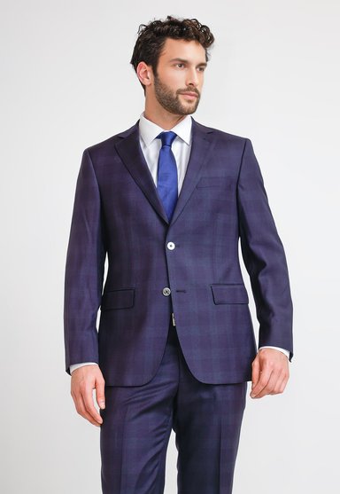 TRAJE HOMBRE FORMAL LANA S160'S EMERALD AZUL MARINO - 4