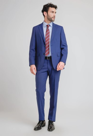 TRAJE HOMBRE FORMAL LANA S100'S TRAVEL AZUL - 1