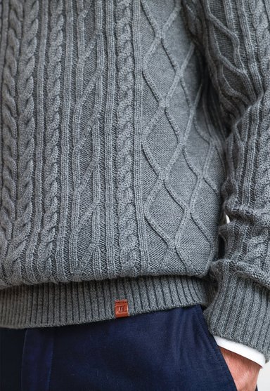 SWEATER HOMBRE CUELLO ALTO POLARIS BEIGE - 3