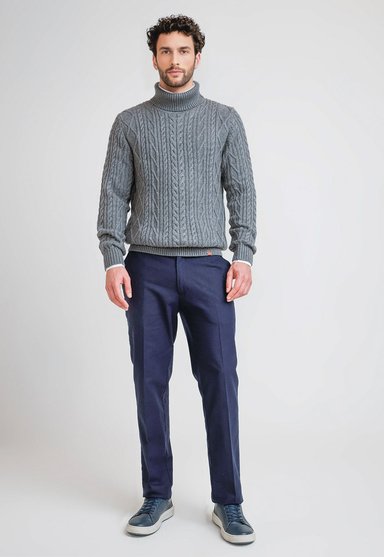 SWEATER HOMBRE CUELLO ALTO POLARIS BEIGE - 4