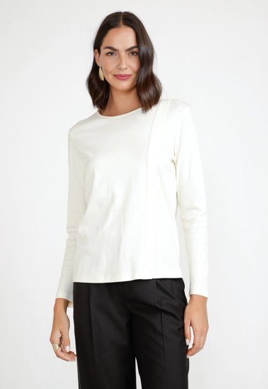 POLERA DE MUJER MODELO CECIL COLOR CRUDO - 1