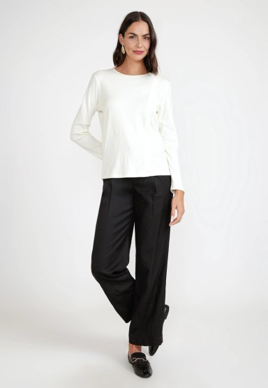 POLERA DE MUJER MODELO CECIL COLOR CRUDO - 4