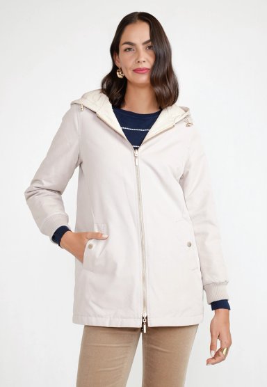 PARKA REVERSIBLE MUJER BEIGE - 2