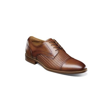 ZAPATOS FORMAL COGNAC RUCCI WEAVE CAP TOE - 1