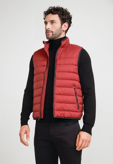 PARKA HOMBRE SIN MANGAS ACOLCHADA ROJO - 1
