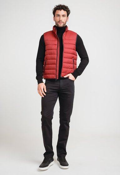 PARKA HOMBRE SIN MANGAS ACOLCHADA ROJO - 4