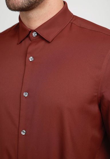 CAMISA HOMBRE TOTAL STRETCH LADRILLO - 3