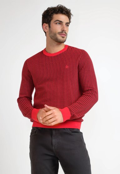 SWEATER HOMBRE ALGODON ROJO - 1