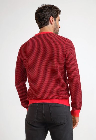 SWEATER HOMBRE ALGODON ROJO - 2
