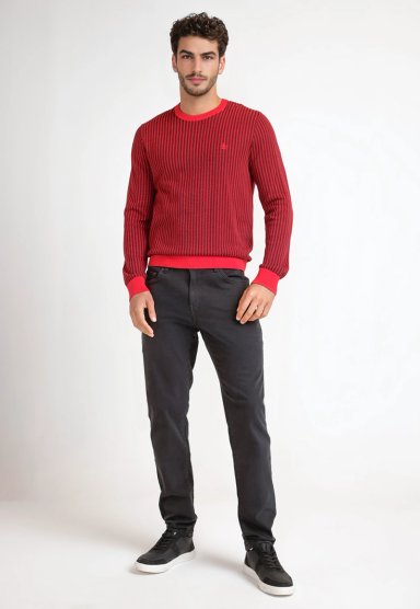 SWEATER HOMBRE ALGODON ROJO - 4