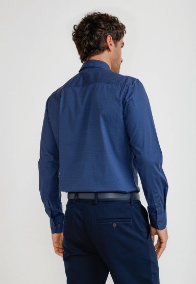 CAMISA HOMBRE STRETCH ESTAMPADA AZUL THE CASUAL PRINT SHIRT SLIM ST - 2
