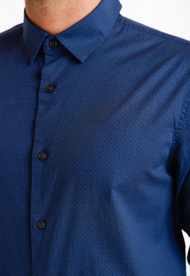 CAMISA HOMBRE STRETCH ESTAMPADA AZUL THE CASUAL PRINT SHIRT SLIM ST - 3