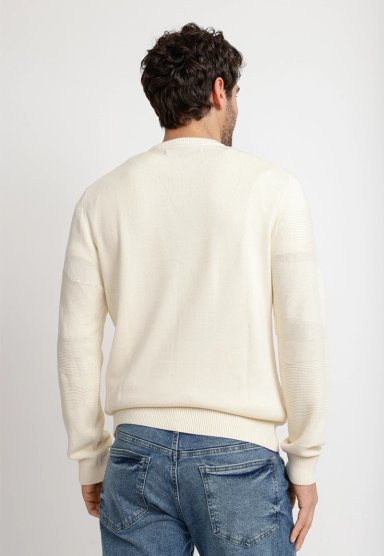 SWEATER HOMBRE CUELLO REDONDO BEIGE - 2