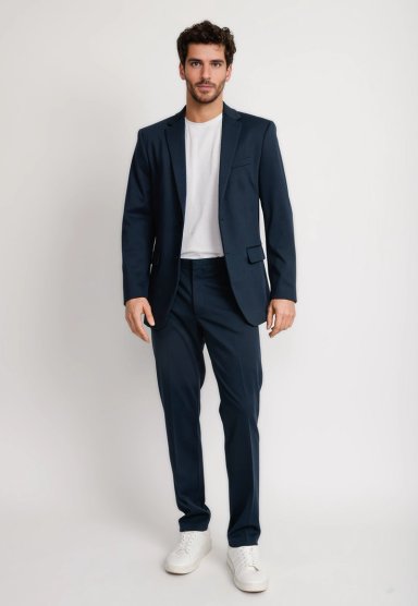 CHAQUETA FORMAL HOMBRE AZUL MEDIO - 4