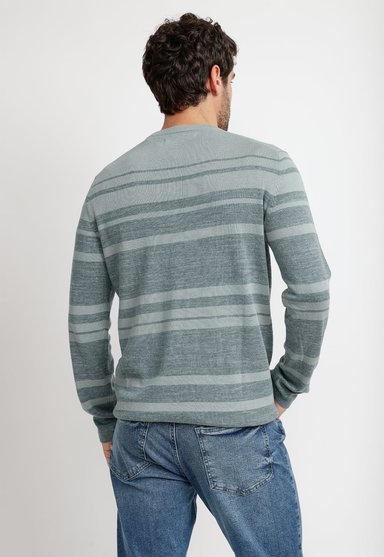 SWEATER HOMBRE CUELLO REDONDO VERDE AGUA - 2
