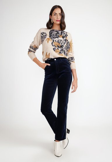 PANTALON COTELE  MUJER NORA MARINO - 4