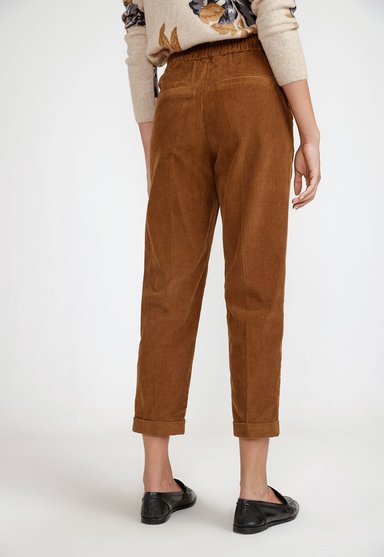 PANTALON COTELE  MUJER ALGODON CAMEL - 2