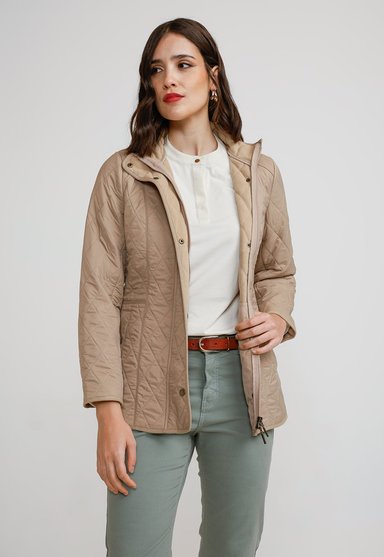 PARKA LIGERA MUJER BEIGE - 1