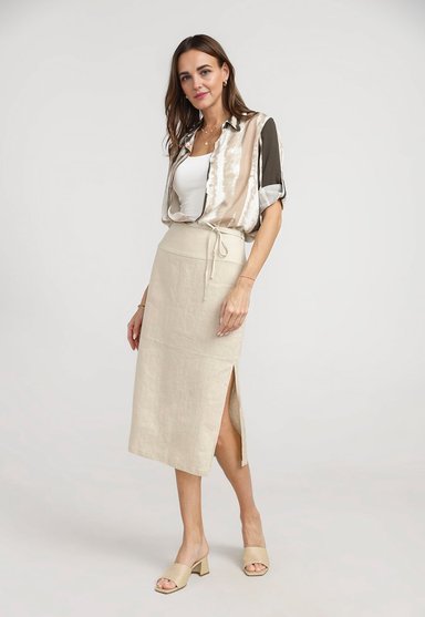 FALDA MUJER ANDREA LINO BEIGE - 4