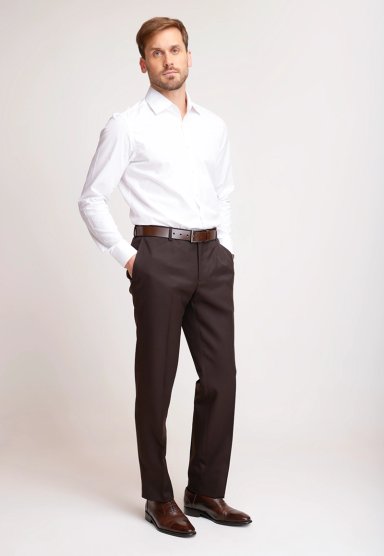 PANTALON FORMAL HOMBRE REGULAR FIT EXECUTIVE  CAFE - 4