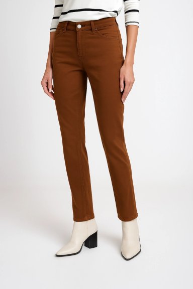 PANTALON DE MUJER MODELO ELY 24 COLOR CAFE - 1