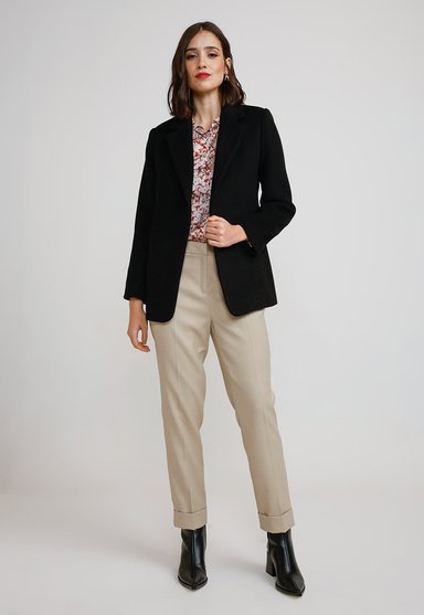 BLAZER MUJER LANA NEGRO - 4