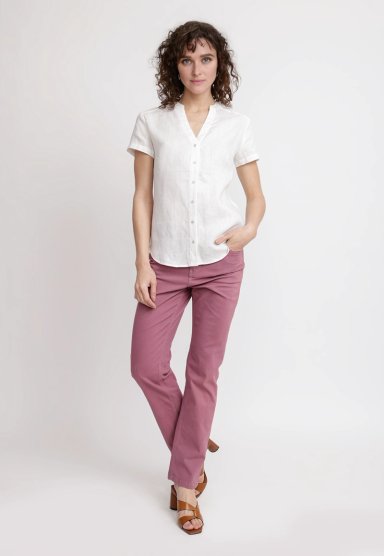 BLUSA MUJER KEIKO LINO BLANCO - 3