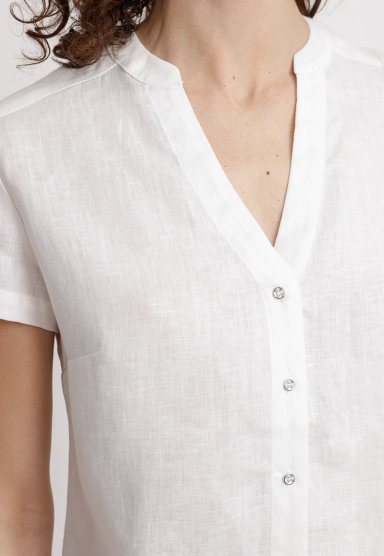 BLUSA MUJER KEIKO LINO BLANCO - 4