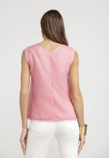BLUSA MUJER GIA LINO MAGENTA - 2