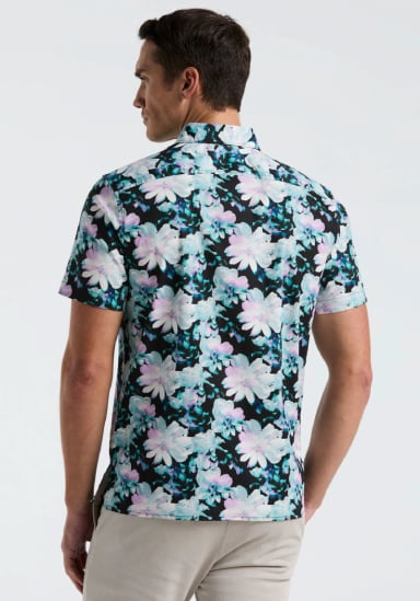 CAMISA HOMBRE MANGA CORTA ESTAMPADA NEGRO - 2