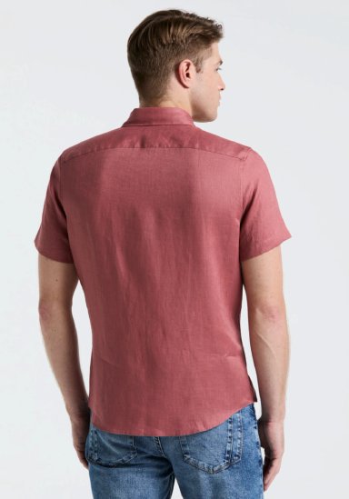 CAMISA HOMBRE LINO MANGA CORTA ROUGE - 2