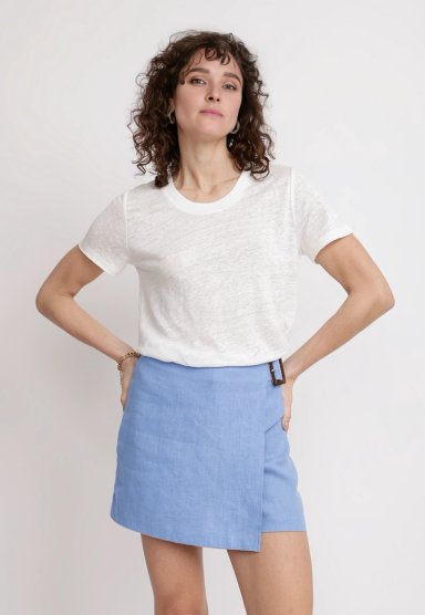 POLERA MUJER GANTT LINO BLANCO - 1