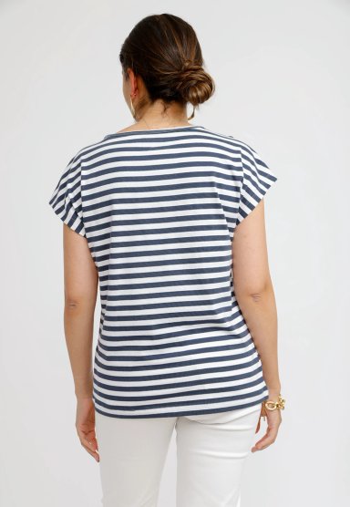 POLERA MUJER BILBAO ALGODON PERUANO MARINO - 2