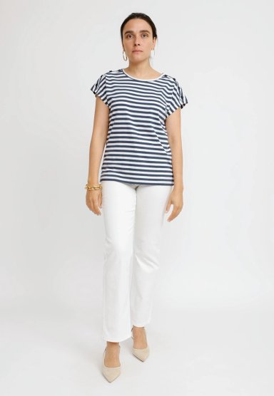 POLERA MUJER BILBAO ALGODON PERUANO MARINO - 4