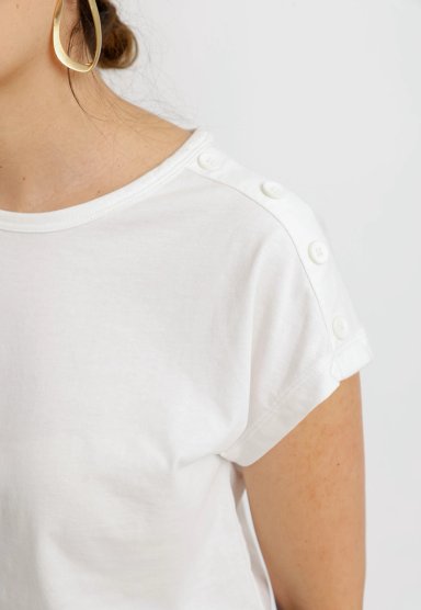 POLERA MUJER BILBAO ALGODON PERUANO BLANCO - 3