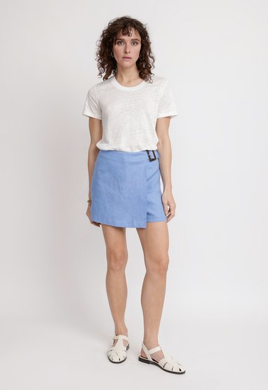 SHORT MUJER BIATA LINO CELESTE - 4