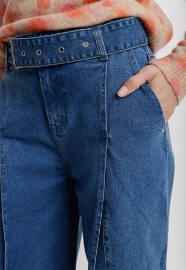 JEANS PIERNA ANCHA CELESTE AMBROSE MUJER - 3