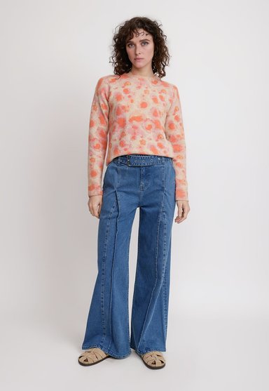 JEANS PIERNA ANCHA CELESTE AMBROSE MUJER - 4
