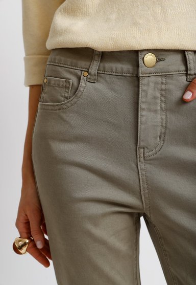 PANTALON RECTO OLIVA ELY26 MUJER - 3