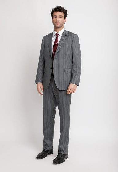 TRAJE HOMBRE FORMAL LANA 100'S TRAVEL GRIS - 4
