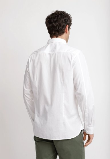 CAMISA LISA ALGODON BASILIO BLANCO - 2