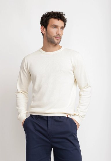 SWEATER CUELLO C ALGODON PHELPS CRUDO - 1
