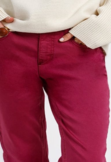 PANTALON RECTO BURDEO ELY26 MUJER - 2