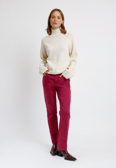 PANTALON RECTO BURDEO ELY26 MUJER - 3