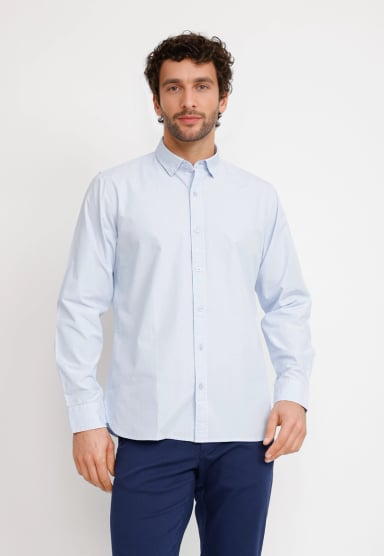 CAMISA ML HOMBRE BASILIO CELESTE - 1