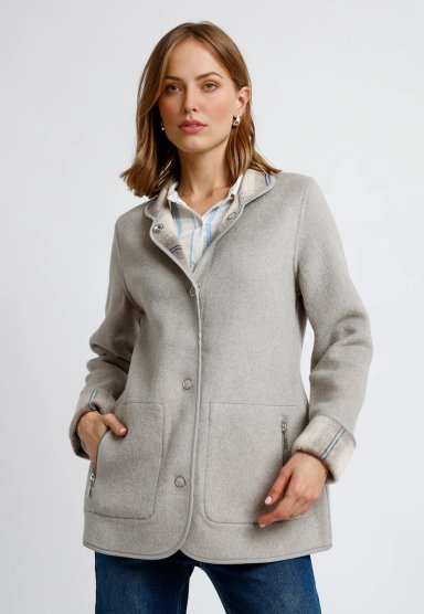 CHAQUETON REVERSIBLE GRIS MARLEE MUJER - 1