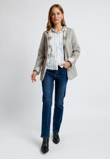 CHAQUETON REVERSIBLE GRIS MARLEE MUJER - 7