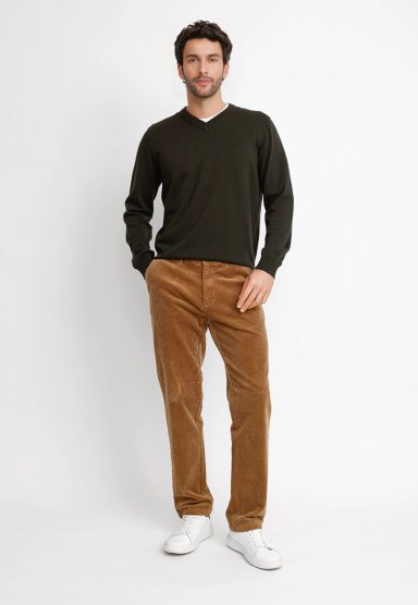 PANTALON COTELE  HOMBRE VISION BEIGE - 4