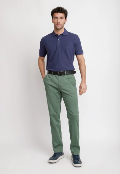 PANTALON TEXTURADO HOMBRE ALGODON VULCAN VERDE - 4